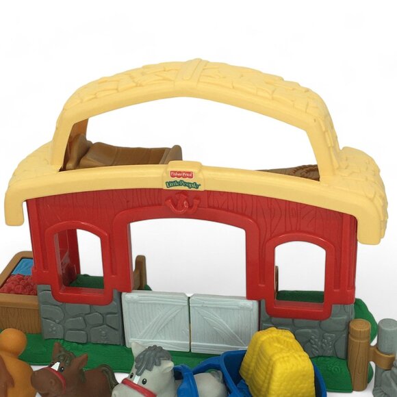 Fisher Price Little People Animal Sound Stable Playset Figures Fencing More 2003 - Picture 7 of 14